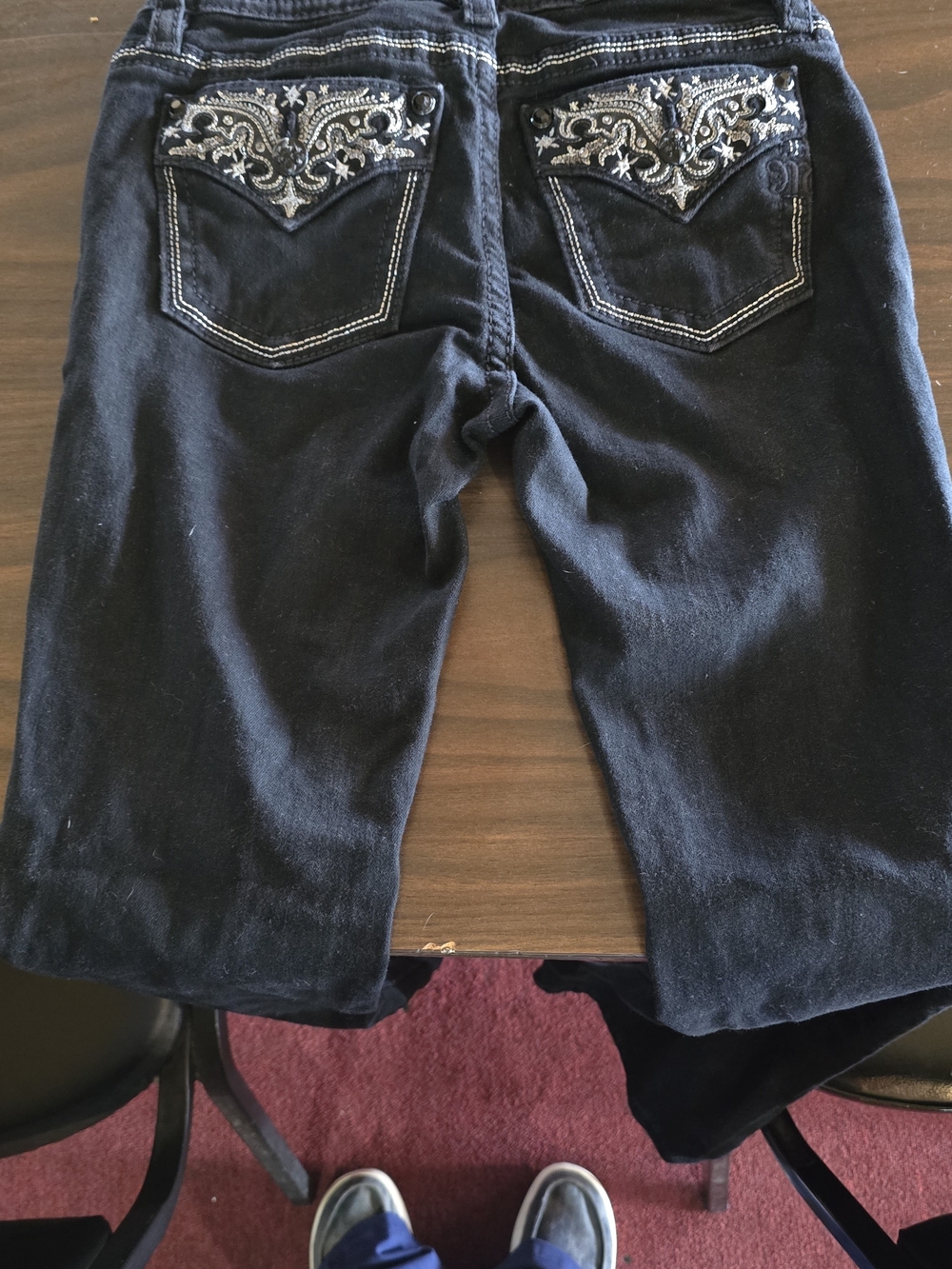 Embellished Black Women’s MissMe Jeans with Decorative Back Pockets